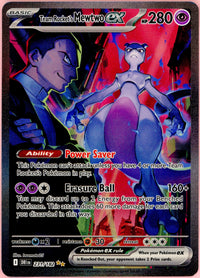 Pokemon Single: Team Rocket's Mewtwo ex 231/182 Destined Rivals (2025) SIR NM
