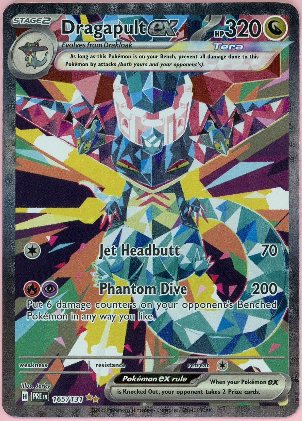 Pokemon Single: Dragapult ex 165/131 Prismatic Evolutions (2025) SIR NM