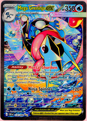Pokemon Single: Mega Greninja ex 116/86 Chaos Rising (2026) SIR NM