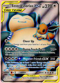 Pokemon Single: Eevee & Snorlax GX 171/181 Team Up (2019) MP