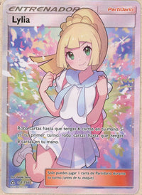Pokemon Single: SPANISH Lillie 151/156 Ultra Prism (2018) Alt Art DMG