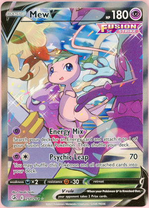 Pokemon Single: Mew V 251/264 Fusion Strike (2021) Full Art NM