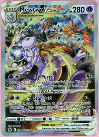 Pokemon Single: Mewtwo VSTAR GG44/GG70 Crown Zenith (2023) Holo NM