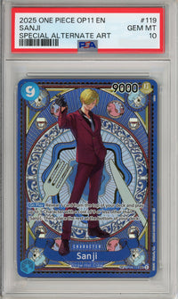 One Piece Graded: Sanji OP06-119 Special Alternate Art PSA 10