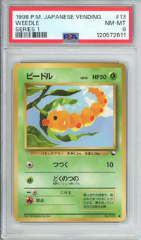 Pokemon Graded: JP Weedle #13 Vending Series I (1998) PSA 8