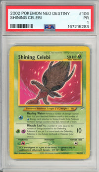 Pokemon Graded: Shining Celebi 106/105 Neo Destiny (2002) Holo PSA 1
