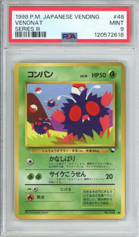 Pokemon Graded: JP Venonat #48 Vending Series III (1998) PSA 9