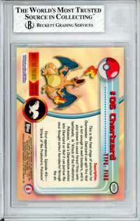 Pokemon Graded: Charizard #6 TV Animation Series 1 (1999) Rainbow Holofoil Beckett 8