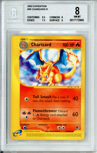 Pokemon Graded: Charizard #39 Expedition (2002) Beckett 8