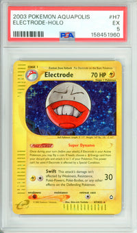 Pokemon Graded: Electrode H7/H32 Aquapolis (2003) Holo PSA 5