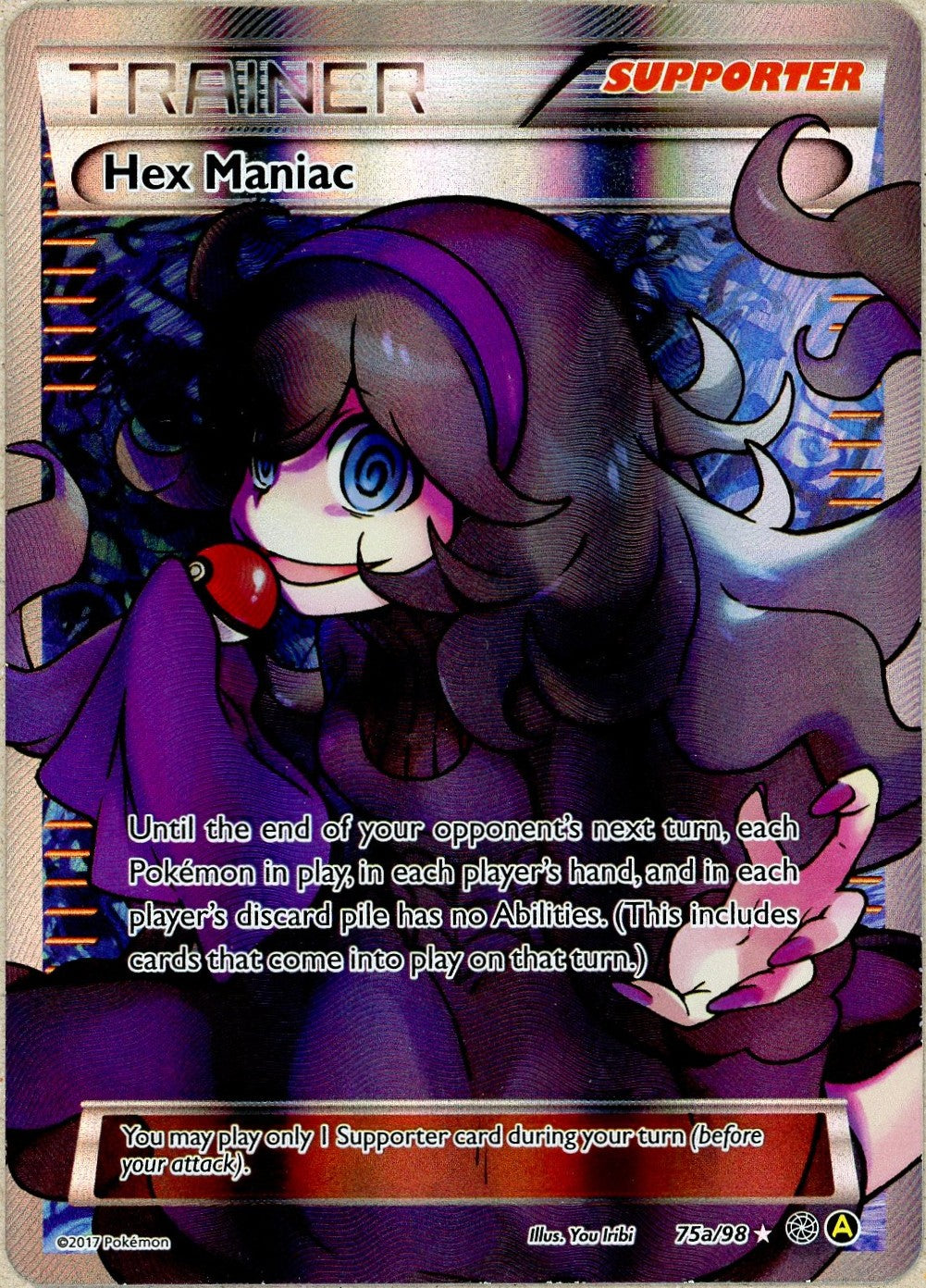 Pokemon Single: Hex Maniac 75a/98 Ancient Origins (2017) Holo NM