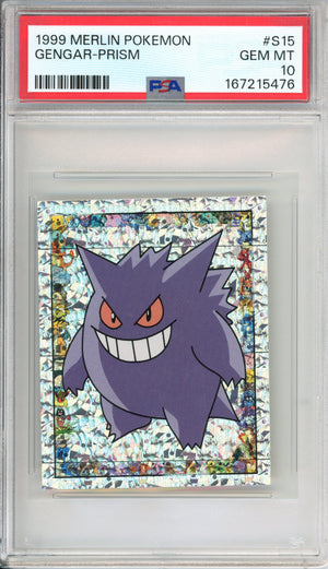 Pokemon Graded: Gengar #S15 Merlin (1999) Prism PSA 10