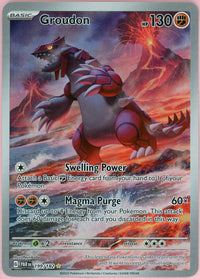 Pokemon Single: Groudon 199/182 Paradox Rift (2023) IR NM