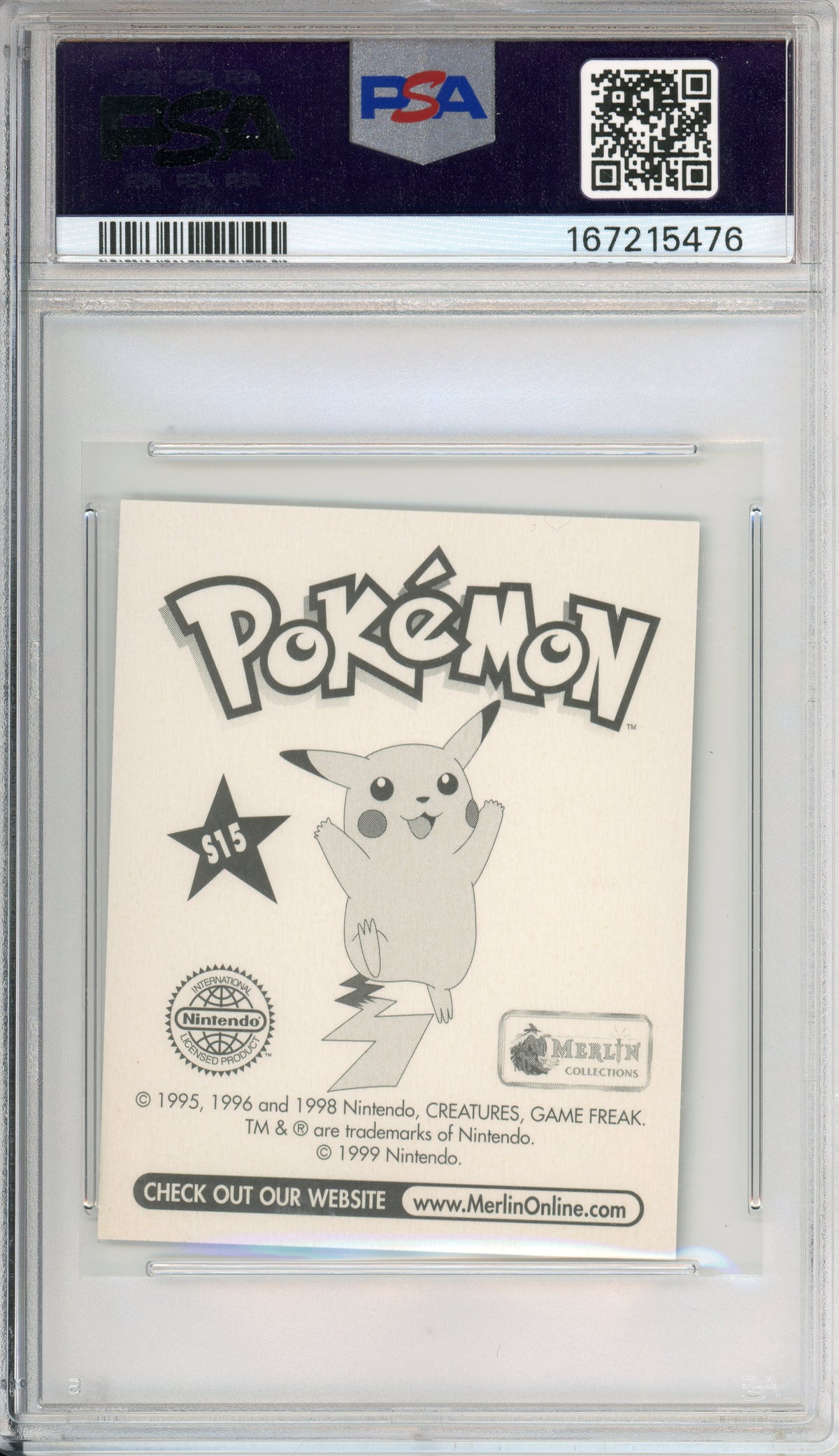 Pokemon Graded: Gengar #S15 Merlin (1999) Prism PSA 10