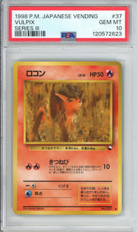 Pokemon Graded: JP Vuilpix #37 Vending Series III (1998) PSA 10