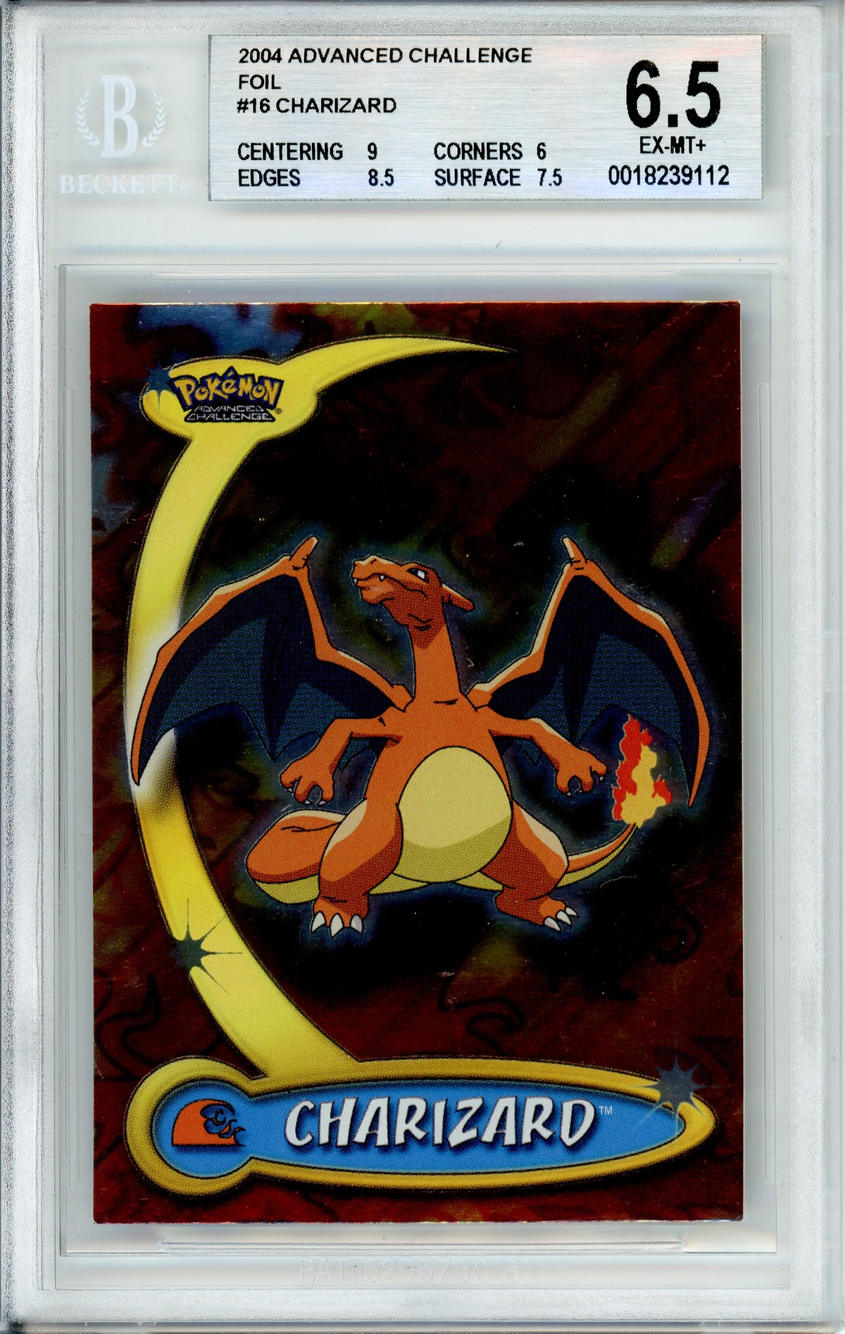Pokemon Graded: Charizard #16 Advanced Challenge (2004) Beckett 6.5