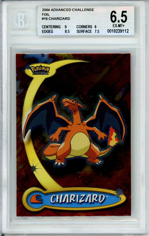 Pokemon Graded: Charizard #16 Advanced Challenge (2004) Beckett 6.5