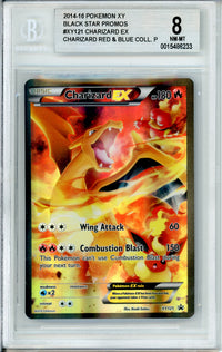 Pokemon Graded: Charizard EX #XY121 Red & Blue Collection (2016) Beckett 8