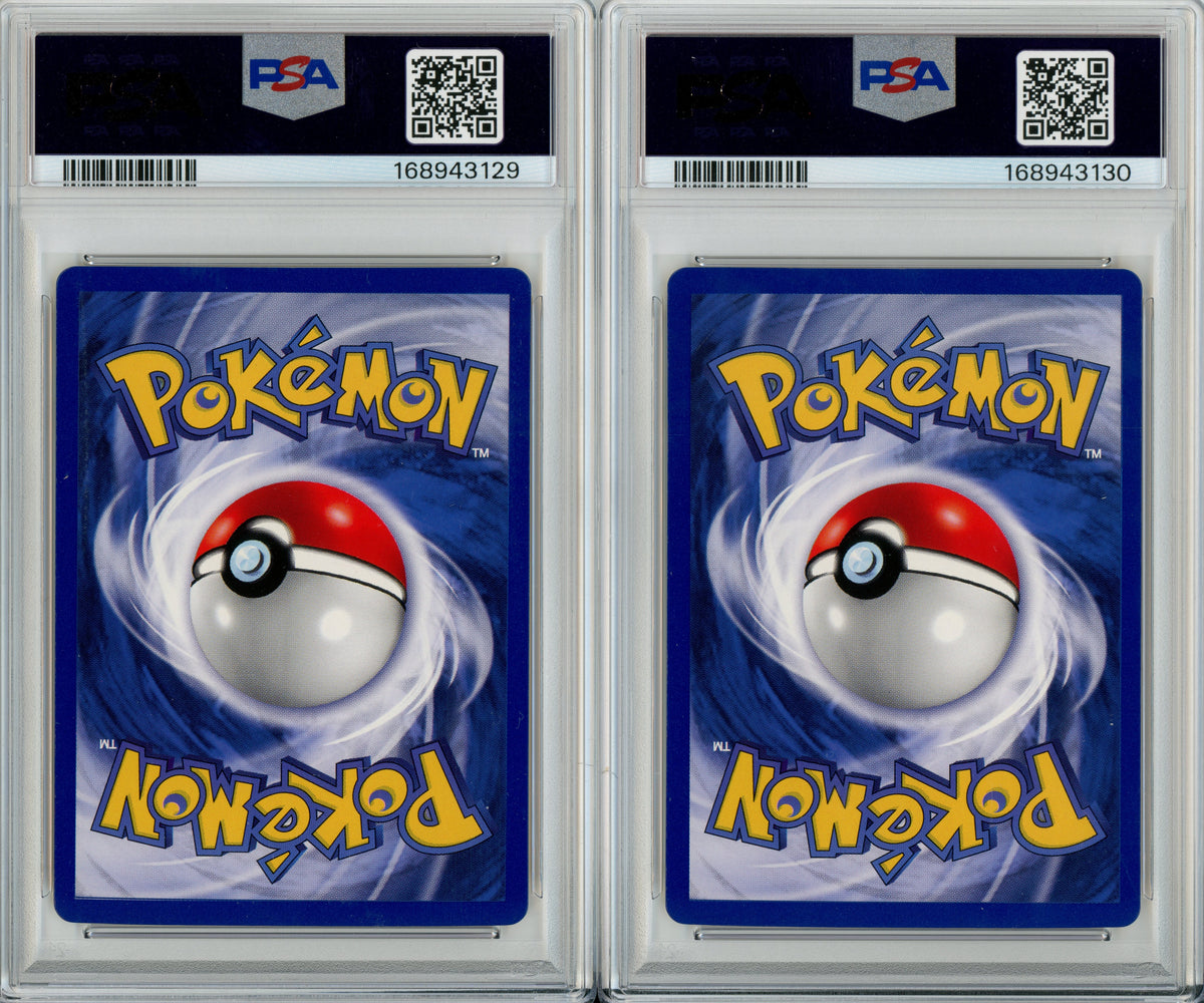 Pokemon Graded: Pikachu & Jigglypuff Glossy Grey Star Set of 2 (1999) PSA 9