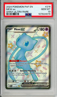 Pokemon Graded: Mew ex 216/91 Paldean Fates (2024) Shiny Full Art PSA 10