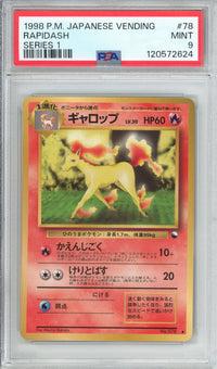Pokemon Graded: JP Rapidash #75 Vending Series I (1998) PSA 9