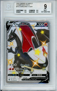 Pokemon Graded: Charizard V 79/73 Champion's Path (2020) Beckett 9