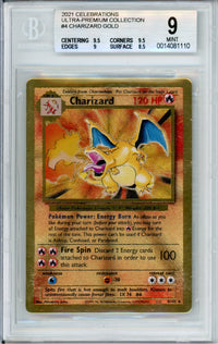Pokemon Graded: Charizard 4/102 Ultra Premium Collection (2021) Gold Metal Beckett 9