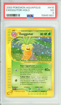 Pokemon Graded: Exeggutor H10/H32 Aquapolis (2003) Holo PSA 3
