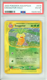 Pokemon Graded: Exeggutor H10/H32 Aquapolis (2003) Holo PSA 4