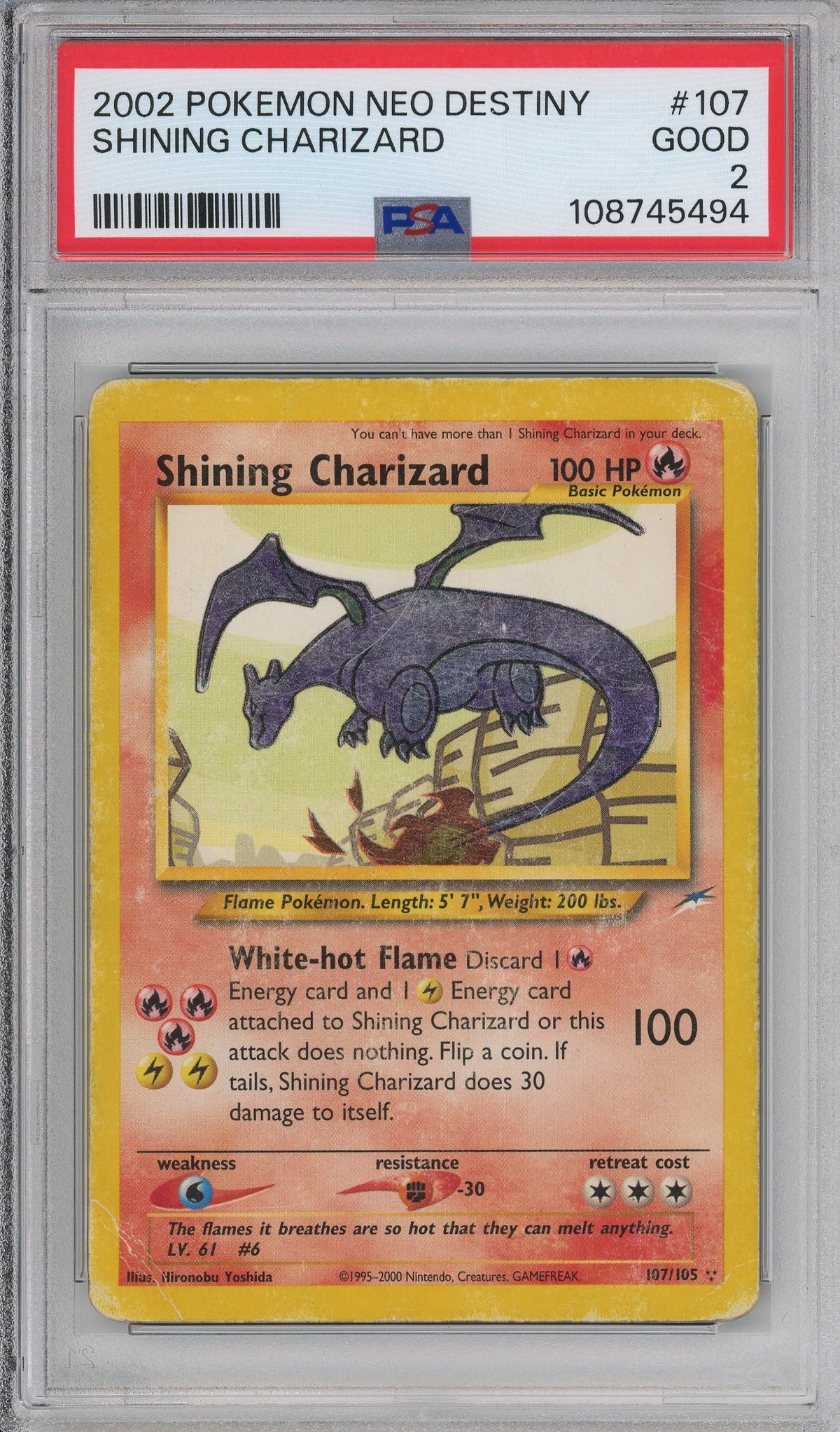 Pokemon Graded: Shining Charizard PSA 2