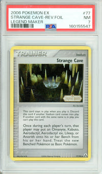 Pokemon Graded: Strange Cave 77/92 Legend Maker (2006) Reverse Foil PSA 7