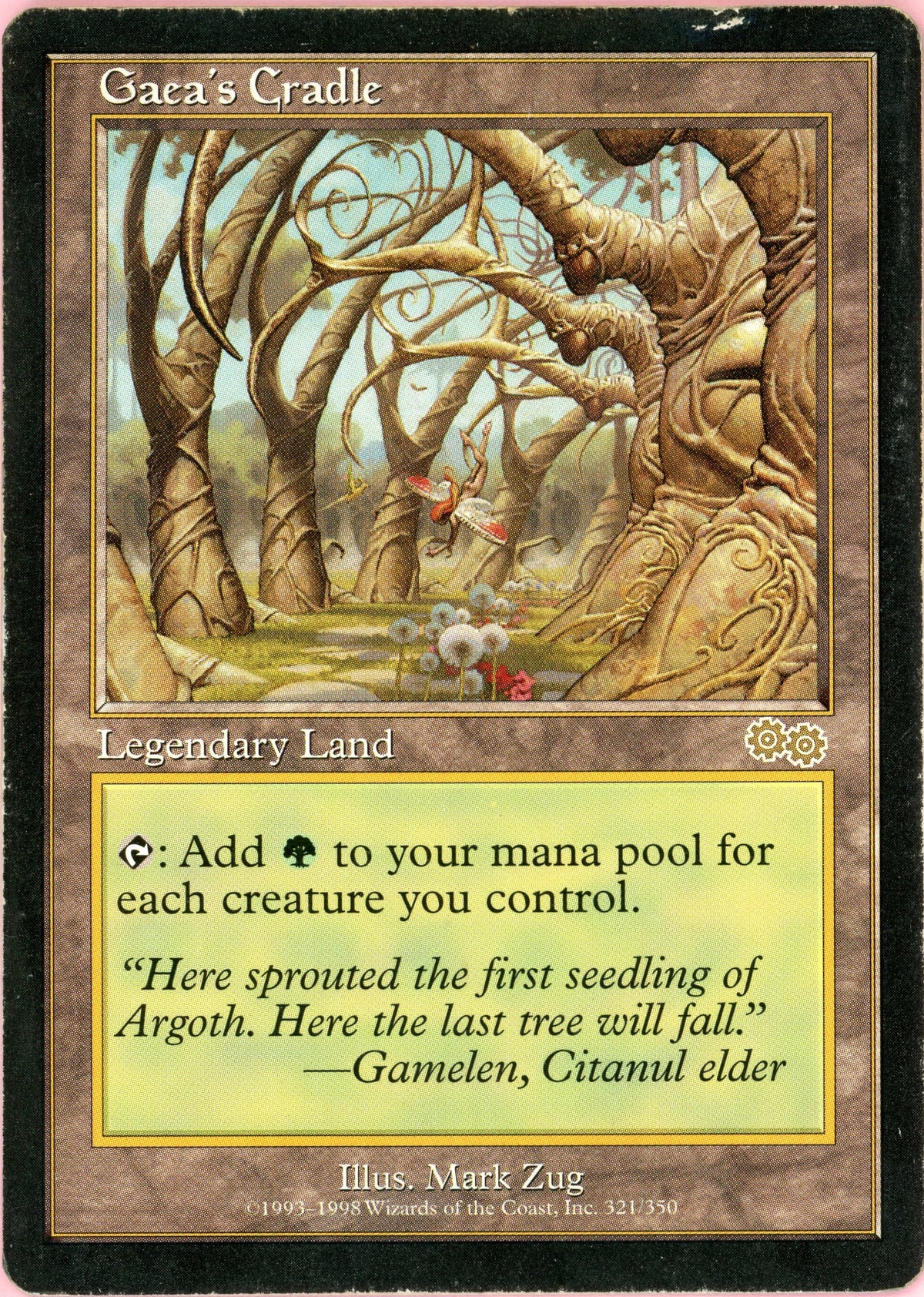 MTG Single: Gaea's Cradle 321/350 Urza's Saga (1998) HP