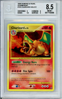 Pokemon Graded: Charizard 103/100 Stormfront (2008) Holo Beckett 8.5