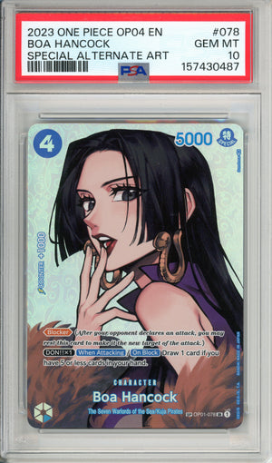 One Piece Graded: Boa Hancock OP04 #78 Special Alternate Art (2023) PSA 10