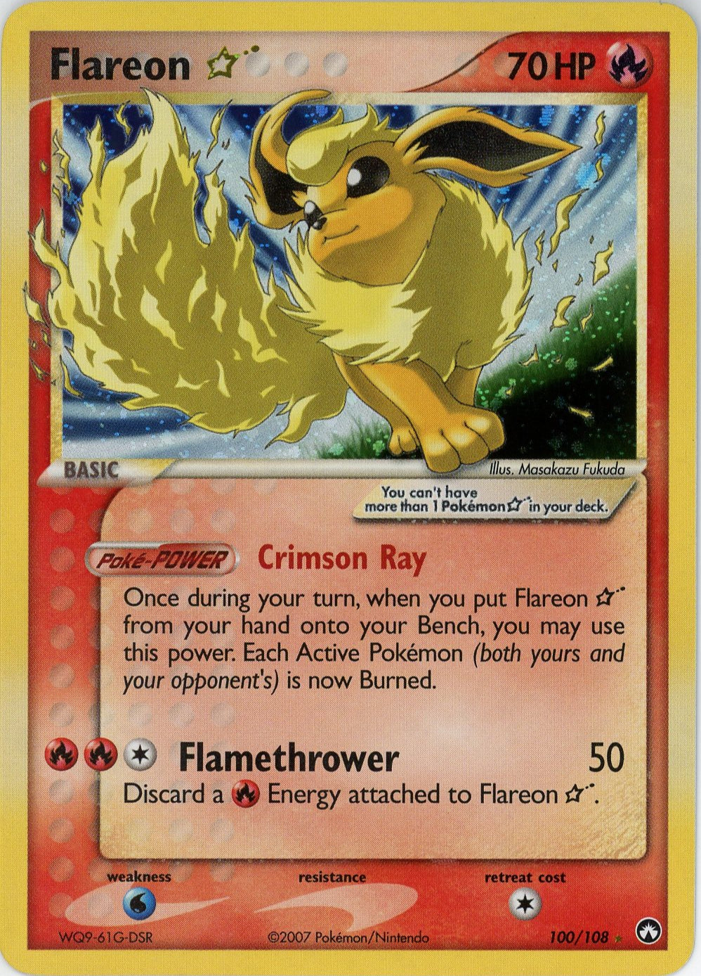 Pokemon Single: Flareon Gold Star 100/108