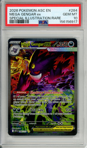 Pokemon Graded: Mega Gengar ex 284/217 Ascended Heroes (2026) SIR PSA 10