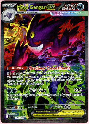 Pokemon Single: Mega Gengar ex 284/217 Ascended Heroes (2026) NM