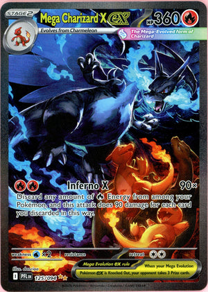 Pokemon Single: Mega Charizard X ex 135/94 Phantasmal Flames (2025) NM