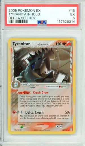 Pokemon Graded: Tyranitar 16/113 Delta Species (2005) Holo PSA 5