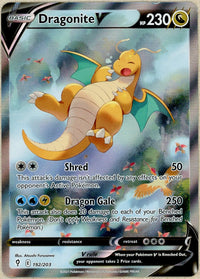 Pokemon Single: Dragonite V 192/204 Evolving Skies (2021) Alt Art Holo DMG