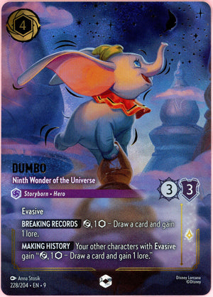Lorcana Single: Dumbo Ninth Wonder of the Universe 228/204 Enchanted (2025) NM