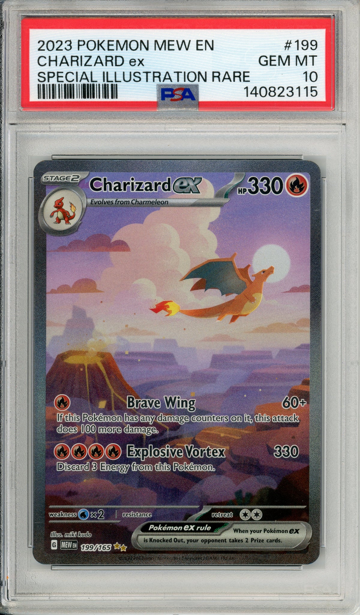 Pokemon Graded: Charizard ex 199/165 Scarlet & Violet (2023) SIR PSA 10