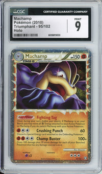 Pokemon Graded: Machamp 95/102 Triumphant (2010) Holo CGC 9