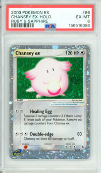 Pokemon Graded: Chansey ex 96/109 Ruby & Sapphire (2003) Holo PSA 6
