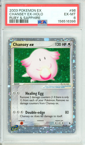 Pokemon Graded: Chansey ex 96/109 Ruby & Sapphire (2003) Holo PSA 6