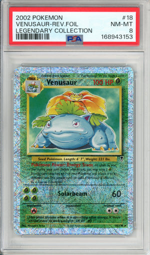 Pokemon Graded: Venusaur 18/110 Legendary Collection (2002) Rev. Foil PSA 8