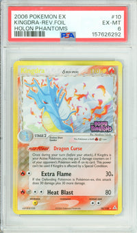 Pokemon Graded: Kingdra 10/110 Holon Phantoms (2006) Rev. Foil PSA 6