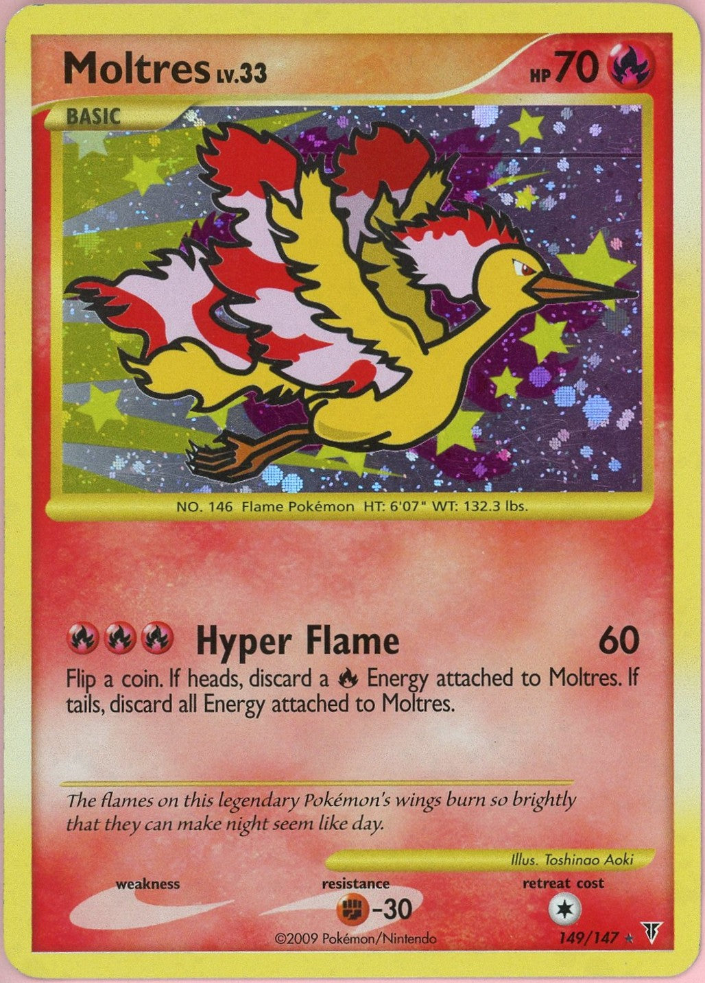 Pokemon Single: Moltres 149/147 Supreme Victors (2009) Holo LP