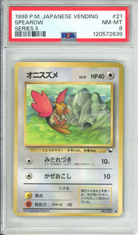 Pokemon Graded: JP Spearow #21 Vending Series II (1998) PSA 8