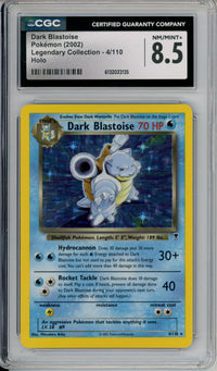 Pokemon Graded: Dark Blastoise 4/110 Legendary Collection (2002) Holo CGC 8.5